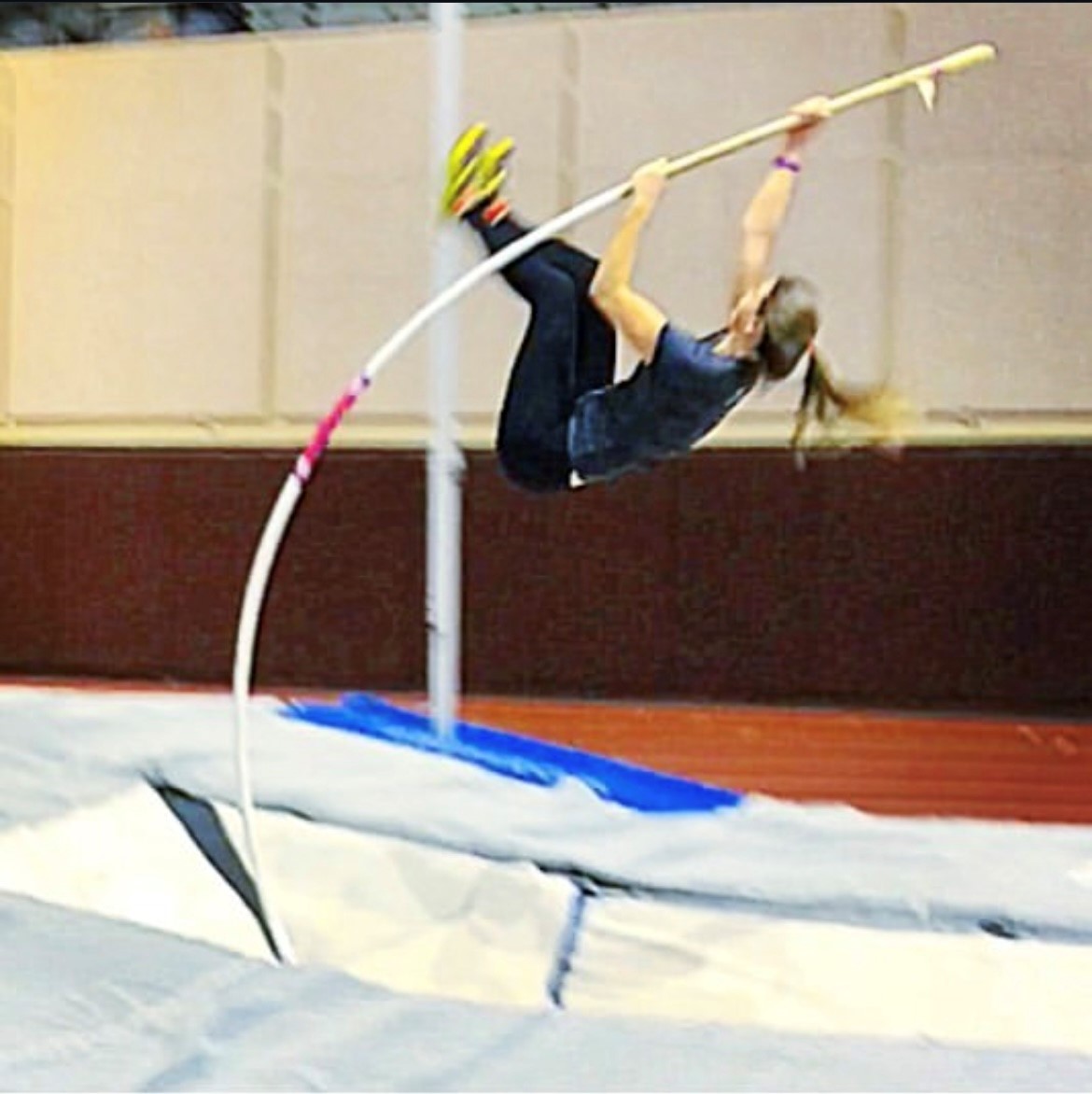 Hannah pole vaulting