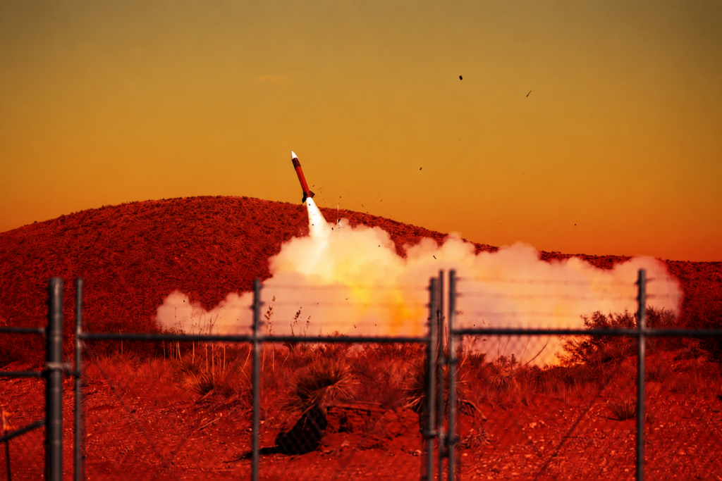 Patriot missile launching